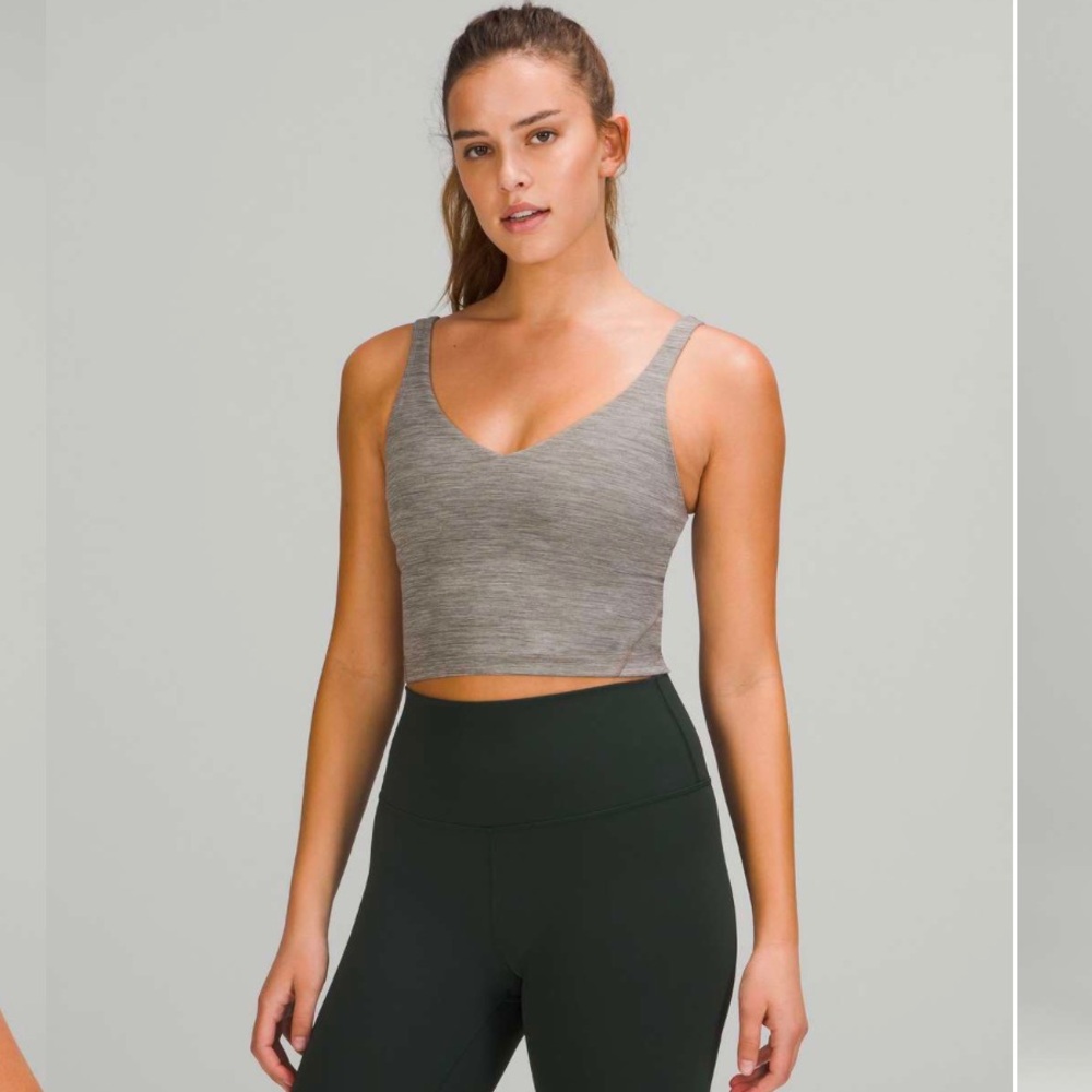 Lululemon Align Crop Top - Heathered Rover (tan)